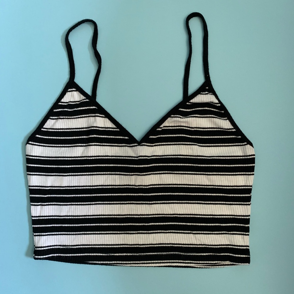 Black & White Striped Tank Top
